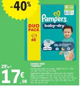 E.Leclerc PAMPERS Changes bébé offre