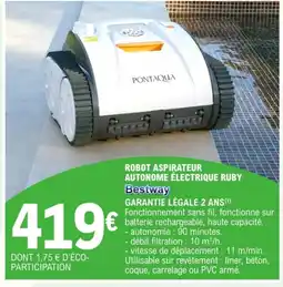 E.Leclerc BESTWAY Robot aspirateur autonome électrique ruby offre
