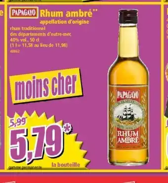 Norma Rhum Ambre offre