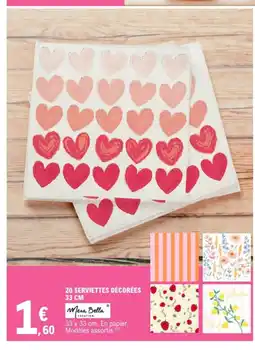 E.Leclerc 20 serviettes décorées offre