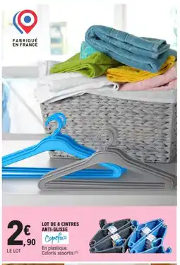 E.Leclerc Lot de 8 cintres anti-glisse offre
