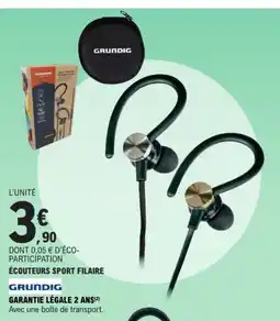 E.Leclerc GRUNDIG Écouteurs sport filaire offre