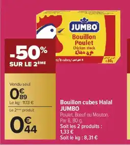 Carrefour JUMBO Bouillon cubes Halal offre
