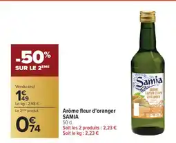 Carrefour SAMIA Arôme fleur d'oranger offre