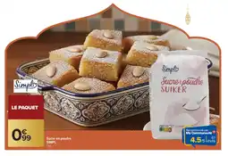 Carrefour SIMPL Sucre en poudre offre