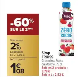 Carrefour FRUISS Sirop offre