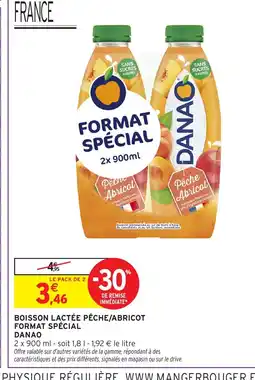 Intermarché Hyper DANAO Boisson lactée pêche/abricot format spécial offre