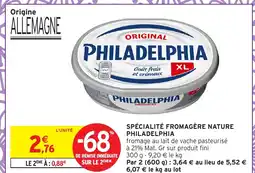Intermarché Hyper PHILADELPHIA Spécialité fromagère nature offre