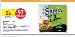 Intermarché Hyper SAMIA 8 dürüms large offre