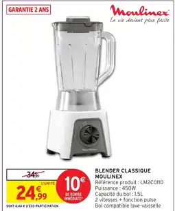Intermarché Hyper MOULINEX Blender classique offre