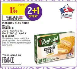 Intermarché Hyper REGHALAL 2 cordon bleu dinde halal offre