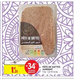 Intermarché Hyper AGRODAT Pâte de dattes offre