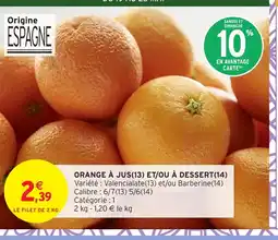Intermarché Hyper Orange à jus et/ou à dessert offre