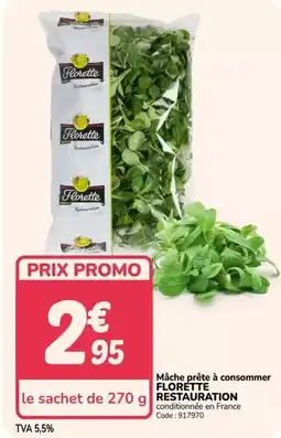Promocash Florette - mâche prête à consommière offre
