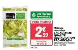 Promocash Promo - mélange maraîcher engagement qualite restaturation offre