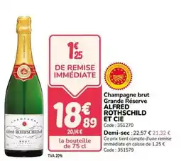 Promocash Alfred rothschild - champagne brut grande réserve offre