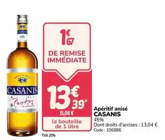 Promocash Apéritif anisé offre