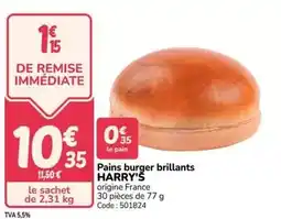 Promocash Harry's - pains burger brillants offre