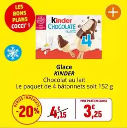 Coccimarket Ferrero rocher - glace kinder chocolat au lait offre