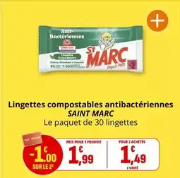 Coccimarket St marc - lingettes compostables antibactériennes offre