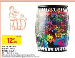Intermarché Hyper Vin de france bib'art rosé puech-haut offre