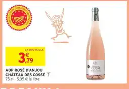 Intermarché Hyper CHÂTEAU DES COSSÉ Aop rosé d'anjou offre