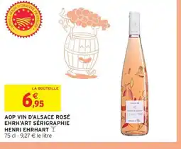 Intermarché Hyper HENRI EHRHART Aop vin d'alsace rosé ehrh'art sérigraphie offre