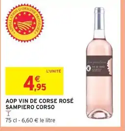 Intermarché Hyper SAMPIERO CORSO Aop vin de corse rosé offre