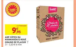 Intermarché Hyper GRAINS DE PLAISIR Aop côtes du marmandais rosé offre