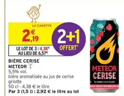 Intermarché Hyper METEOR CERISE Bière offre