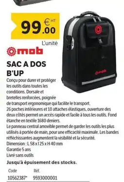 DomPro MOB Sac a dos b'up offre