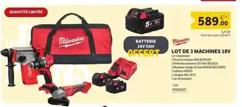 MILWAUKEE Lot de 3 machines 18v