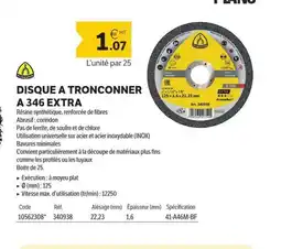 DomPro Disque a tronconner a 346 extra offre