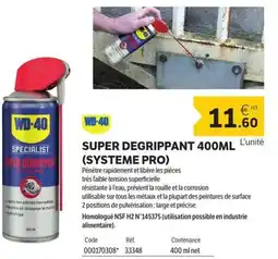 DomPro WD-40 Super degrippant (systeme pro) offre