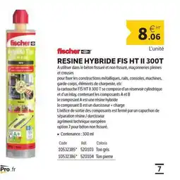 DomPro FISCHER Resine hybride fis ht ii 300t offre