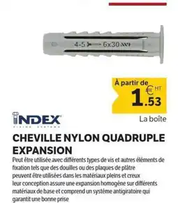 DomPro INDEX Cheville nylon quadruple expansion offre