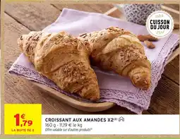 Intermarché Hyper Croissant aux amandes x2 offre