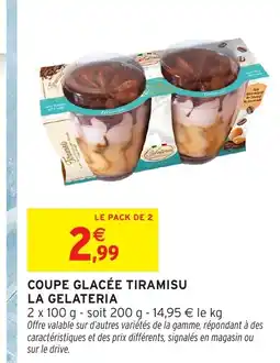 Intermarché Hyper LA GELATERIA Coupe glacée tiramisu offre