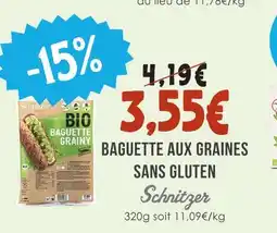 Naturalia Schnitzer bio baguette grainy offre