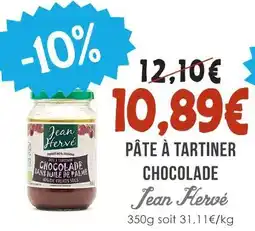 Naturalia Jean hervé pâte à tartiner chocolatée sans huile de palme offre
