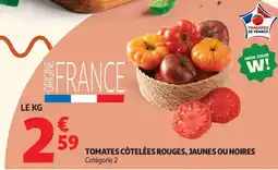 Auchan TOMATES CÔTELÉES ROUGES, JAUNES OU NOIRES offre