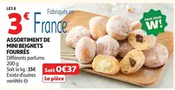 Auchan ASSORTIMENT DE MINI BEIGNETS FOURRÉS offre