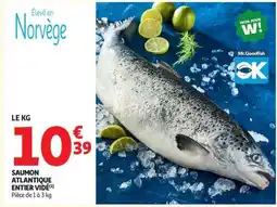 Auchan Saumon Atlantique Entier Vidé offre