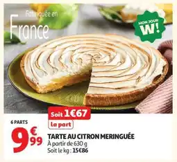 Auchan Tarte Au Citron Meringuée offre