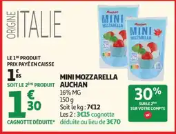 Auchan Mini Mozzarella Auchan offre