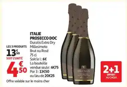Auchan Italie Prosecco Doc offre