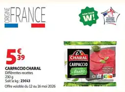 Auchan Carpaccio CHARAL offre