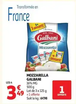 Auchan Mozzarella Galbani offre