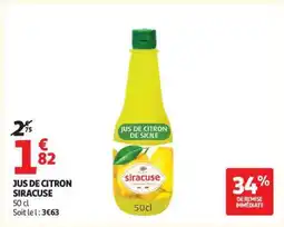 Auchan Jus de Citron Siracuse offre