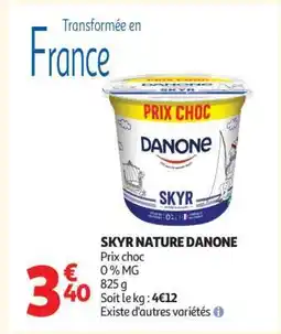 Auchan Skyr Nature Danone offre